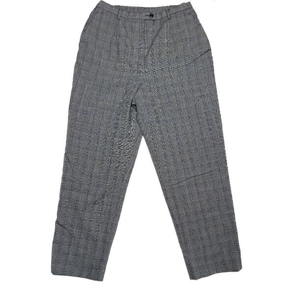 Pendleton Vintage Plaid Slacks Houndstooth High Rise Wool Straight Leg Womens 14 - Picture 1 of 8
